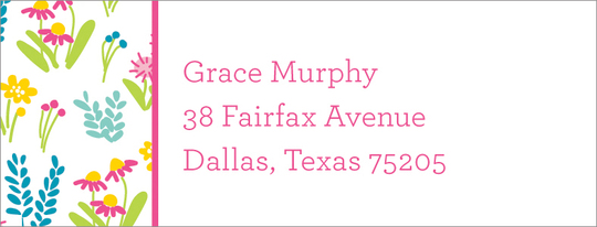 Flower Fields Return Address Labels